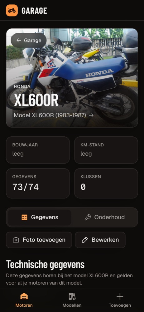 Mobiele weergave van Garage
